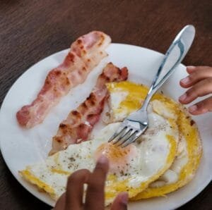 eggs and bacon